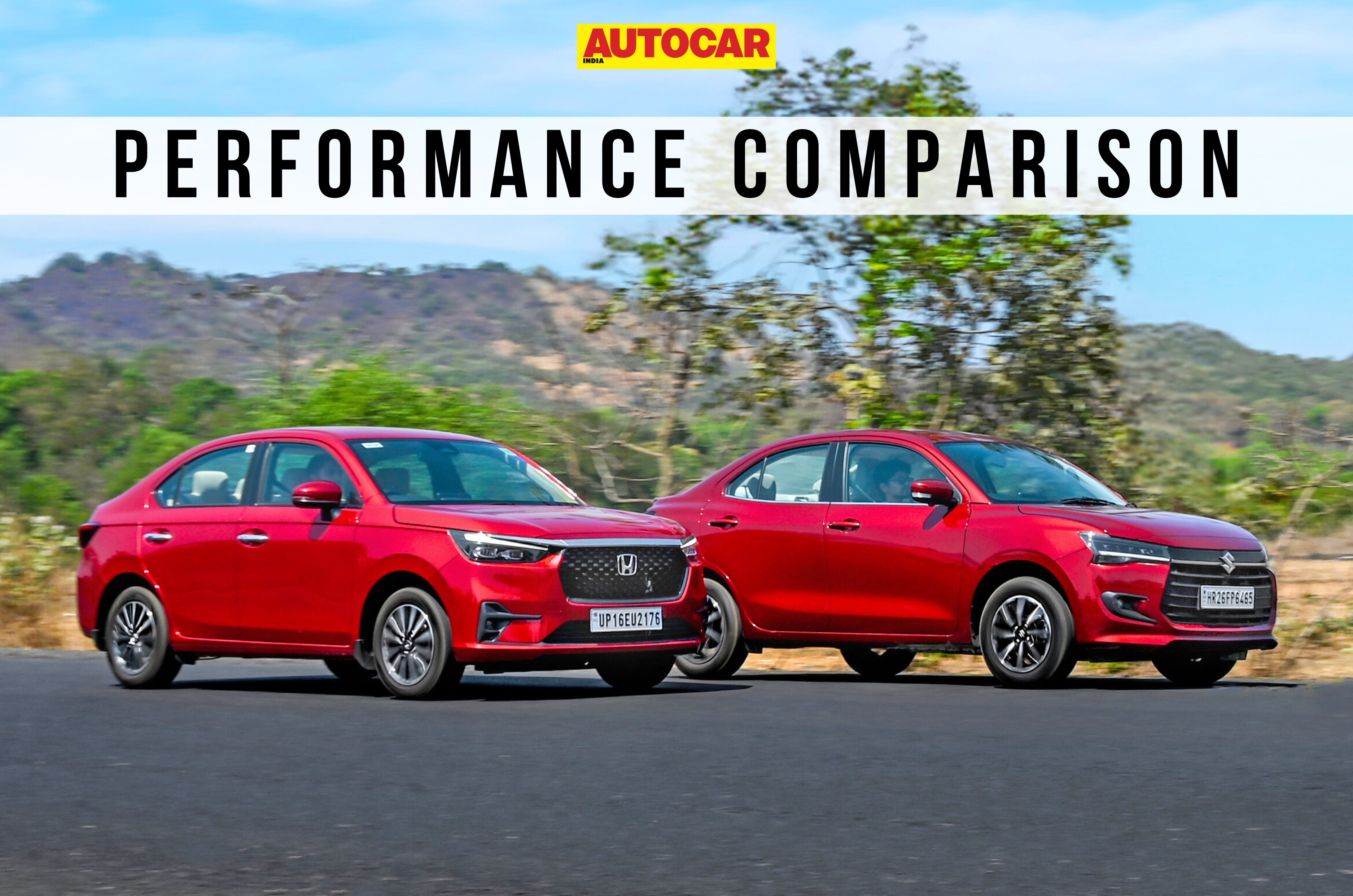 honda amaze vs maruti suzuki dzire comparison specs performance 0-100kph acceleration